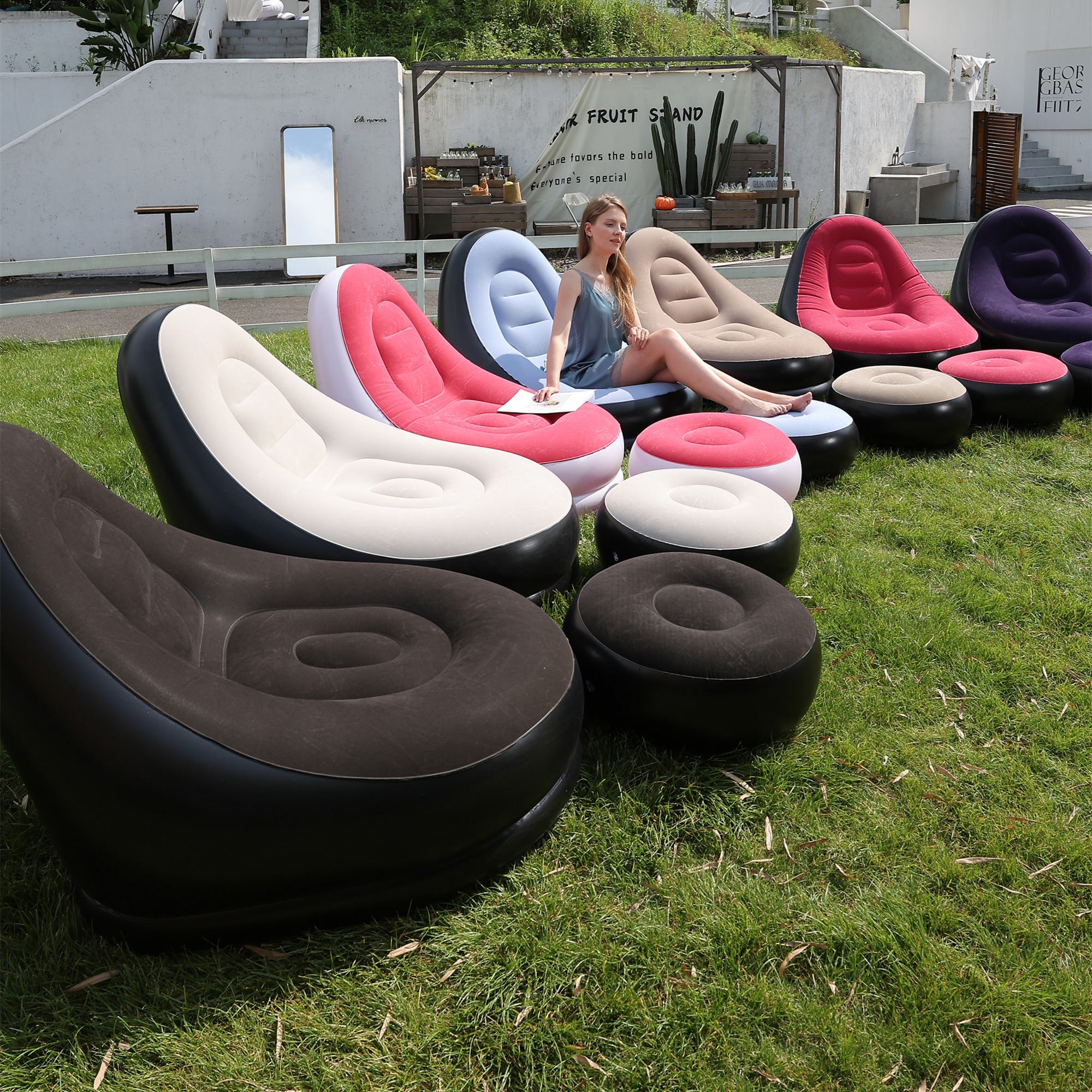 Outdoor Furniture European - Lazy Couch Sofas Inflatable Chair Foldable