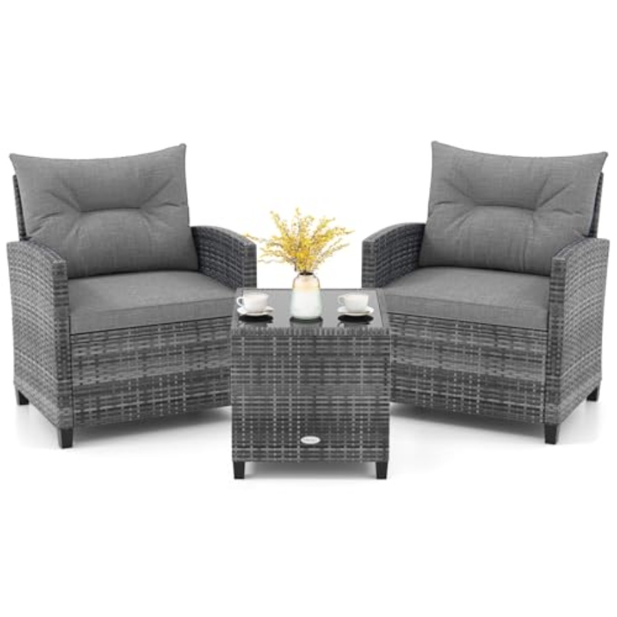Outdoor Furniture Cushion - KOTEK 3 Piece Patio Furniture Set