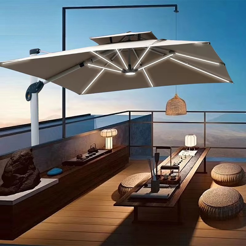 Parasol Umbrella Large - Modern Outdoor Umbrella Beach Aluminum Waterproof