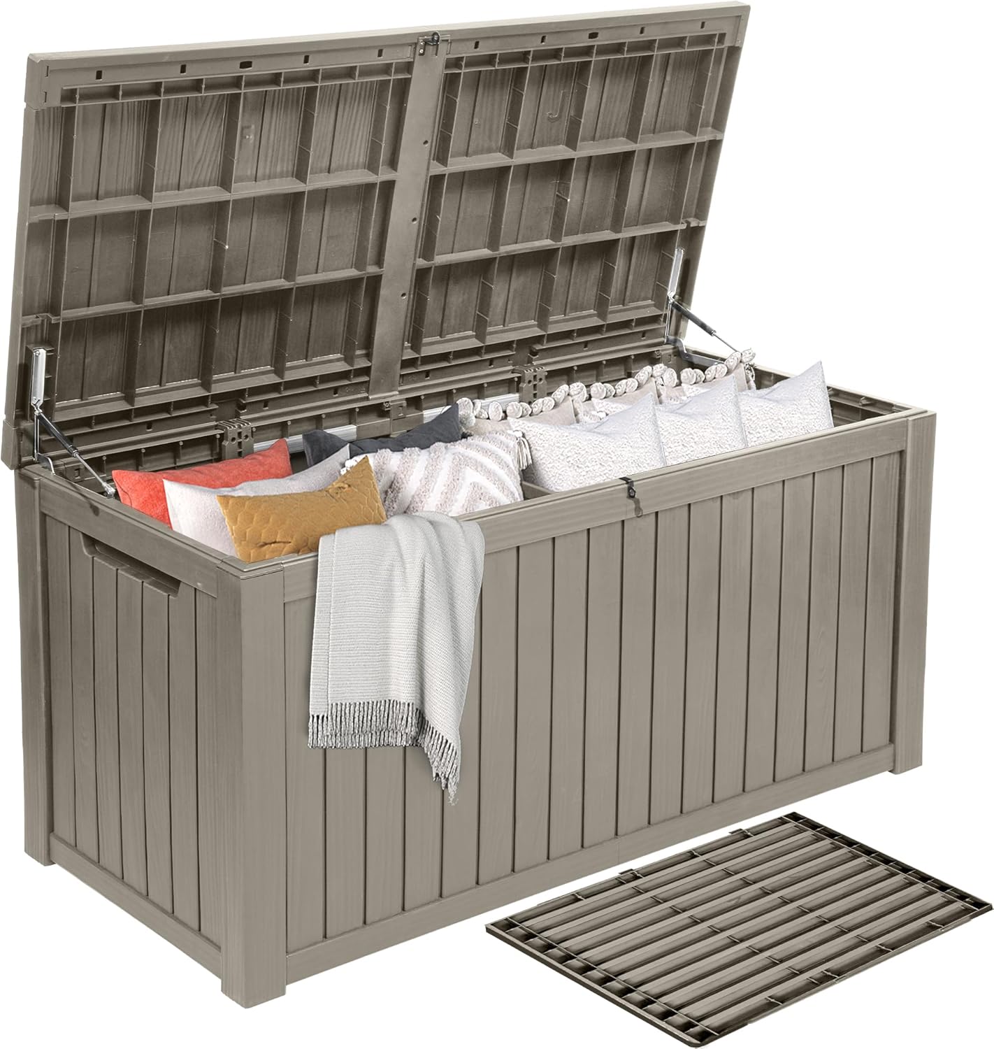 Outdoor Furniture Resin - 220 Gallon Extra-Large Patio Deck Box,