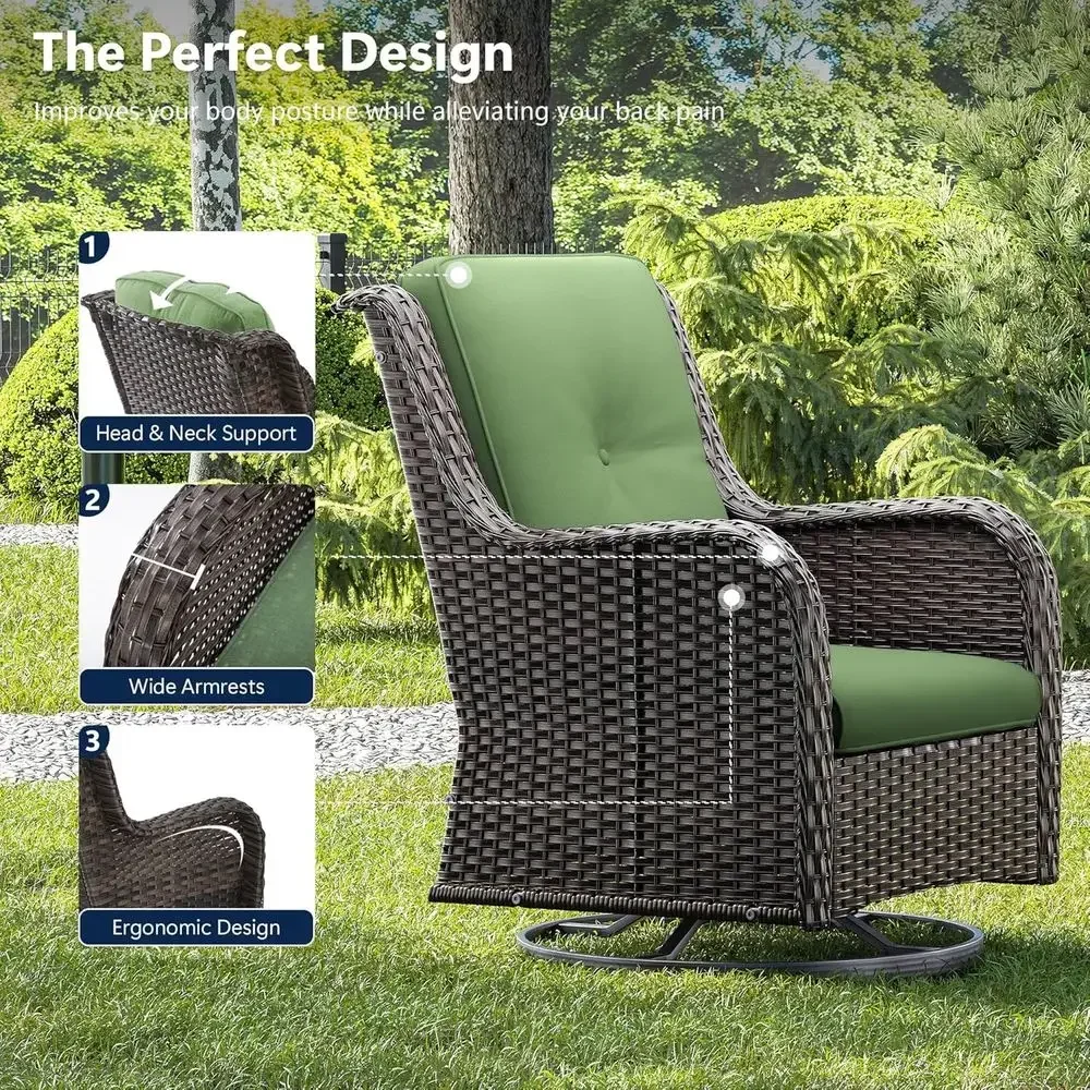 Luxury 3-Piece Wicker Patio Fu – Outdoor Furniture Luxury recenzja i cena