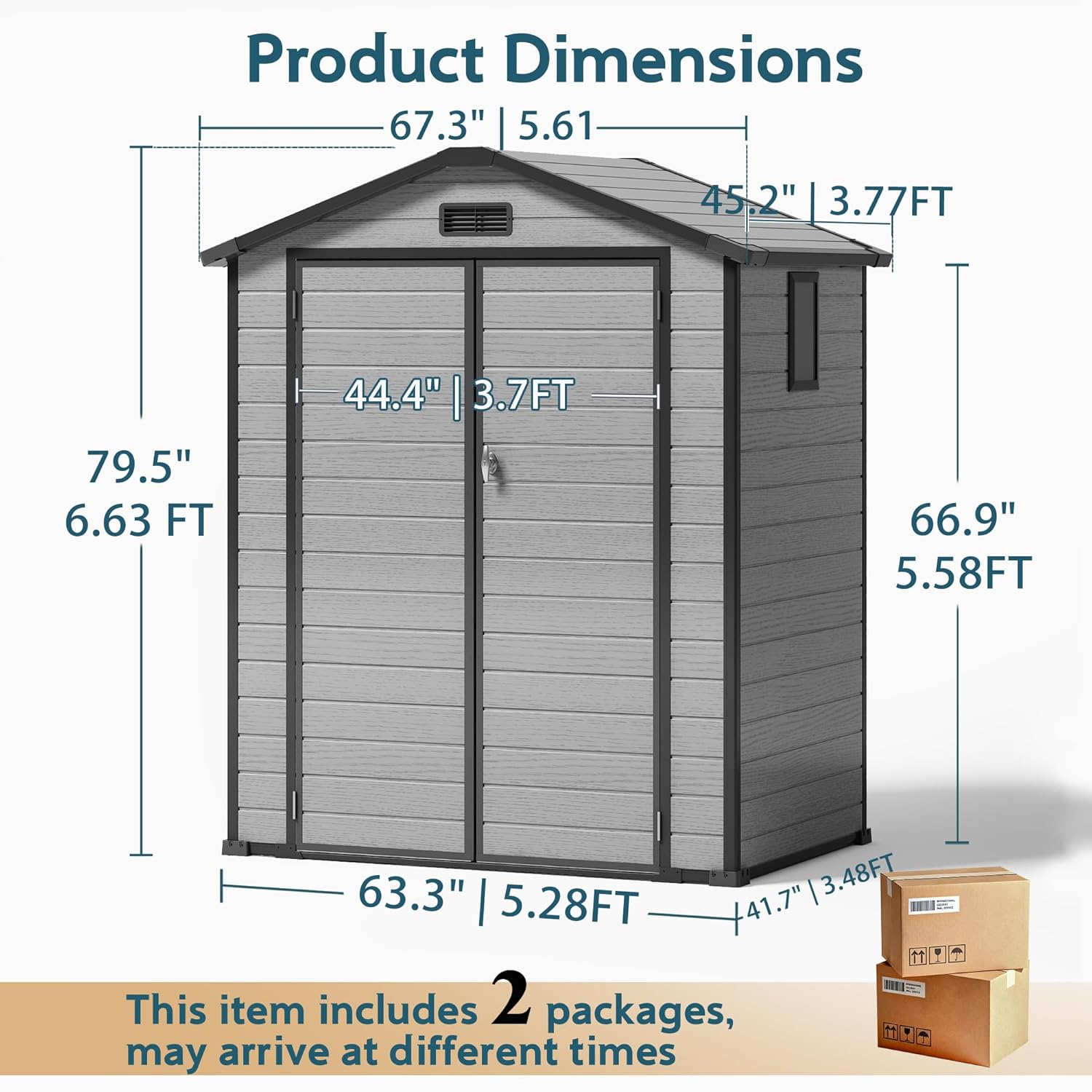 6X4 FT Outdoor Shed, Plastic S – Outdoor Furniture European recenzja i cena