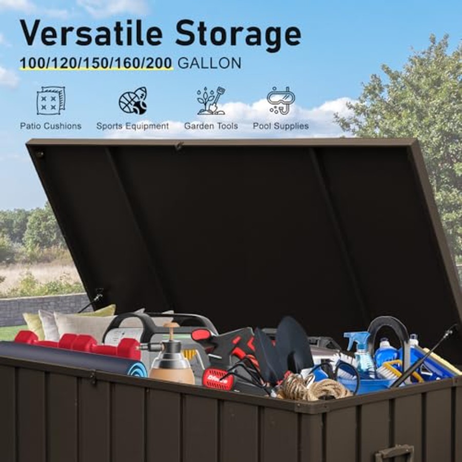 160 Gallon Deck Box Outdoor St – Outdoor Furniture Cushion recenzja i cena