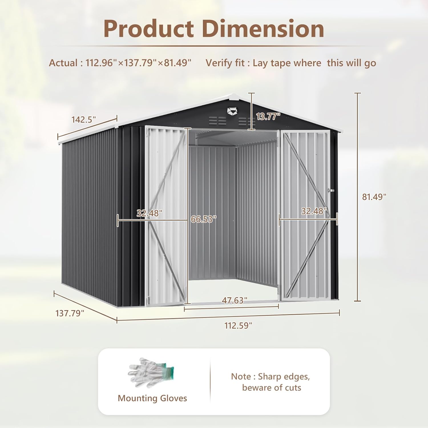 10x12 FT Metal Outdoor Storage – Outdoor Furniture European recenzja i cena