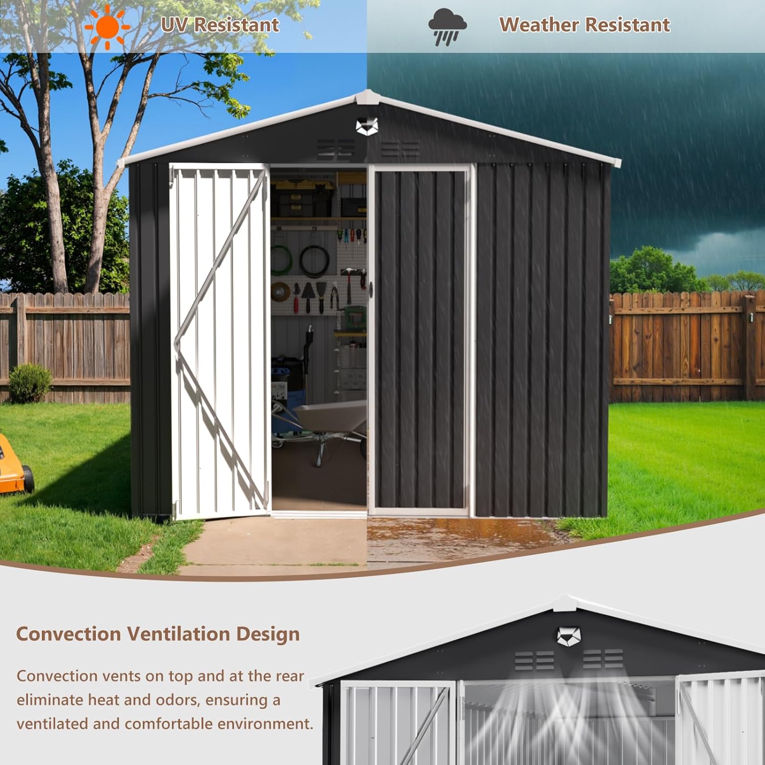 10x12 FT Metal Outdoor Storage – Outdoor Furniture European recenzja i cena