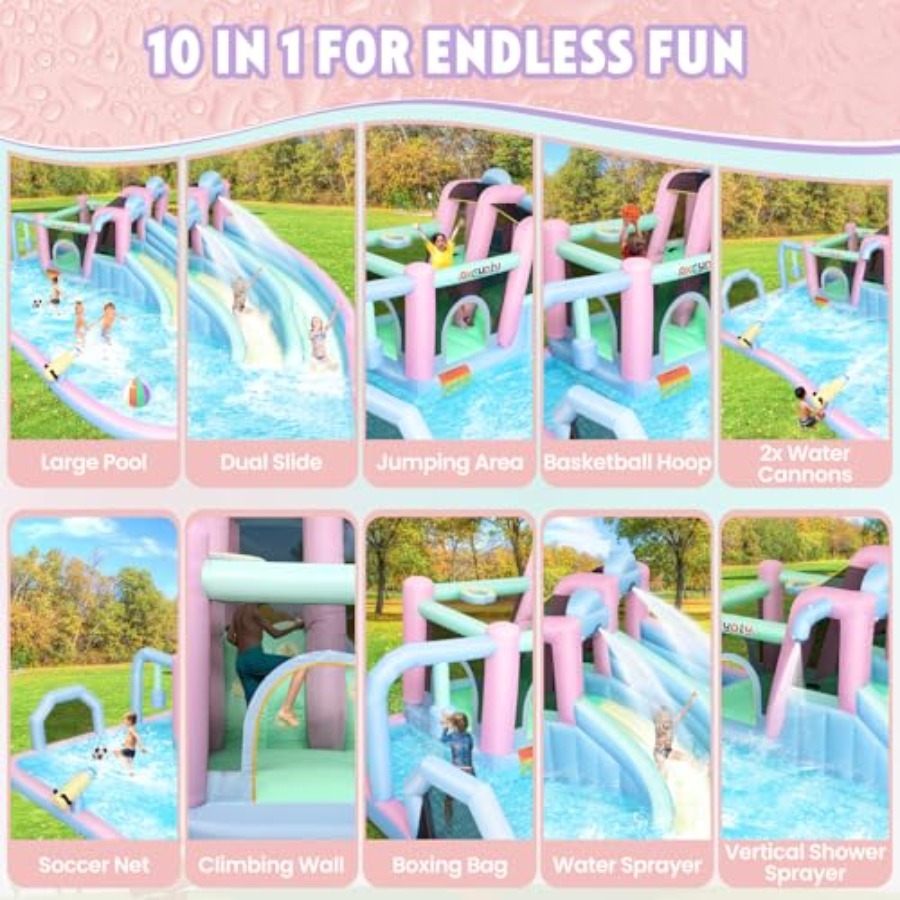 Inflatable Bounce House Double – Outdoor Furniture Kids recenzja i cena