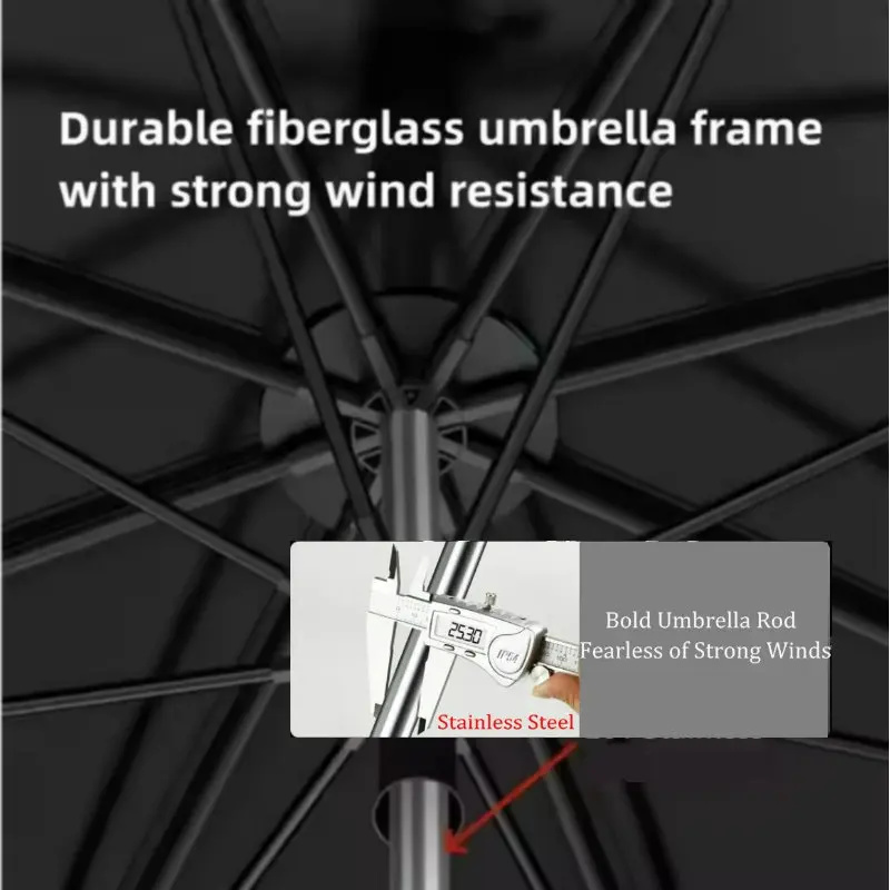 Large Stainless Steel Fishing  – Parasol Umbrella Large recenzja i cena