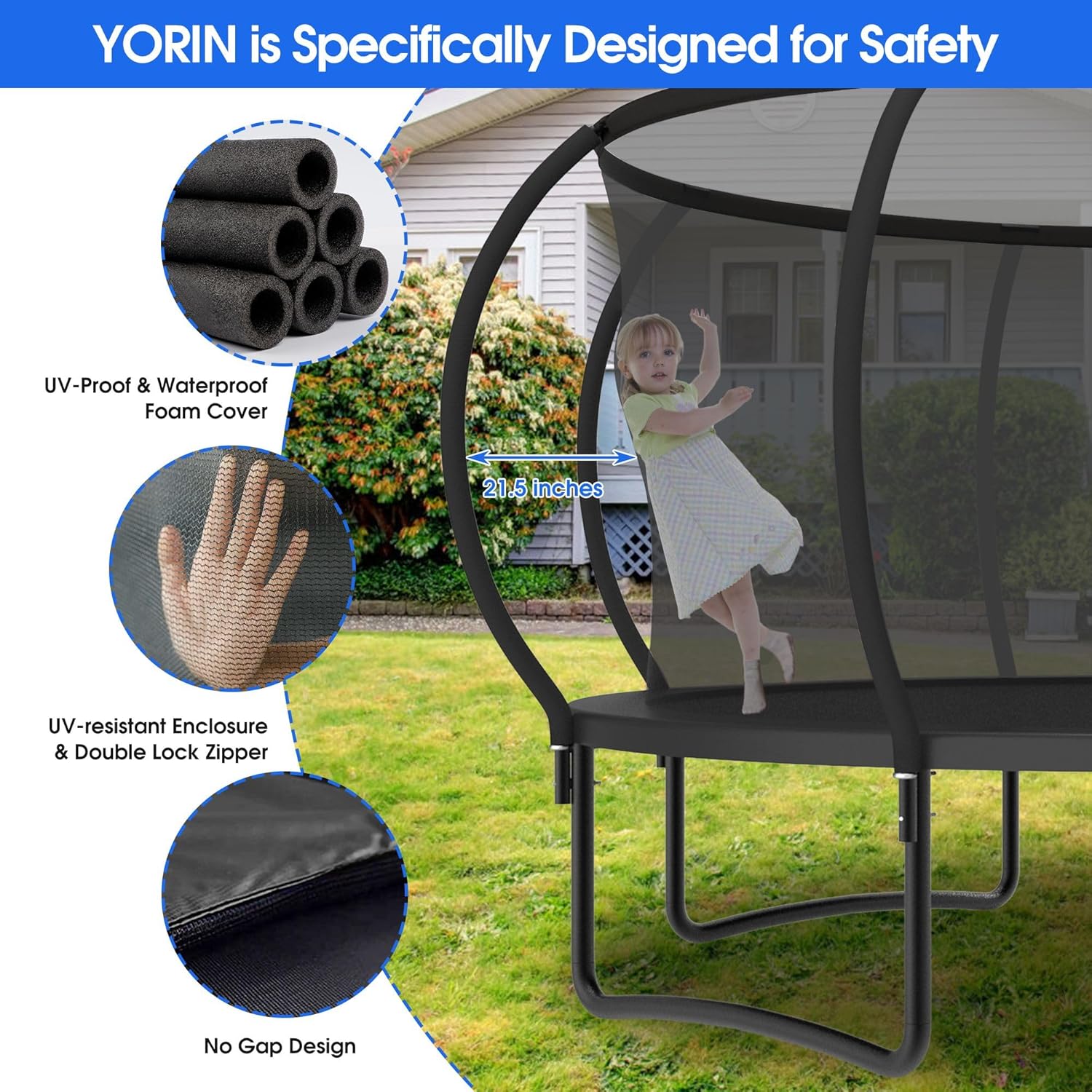Large Outdoor Trampoline with  – Outdoor Furniture Kids recenzja i cena