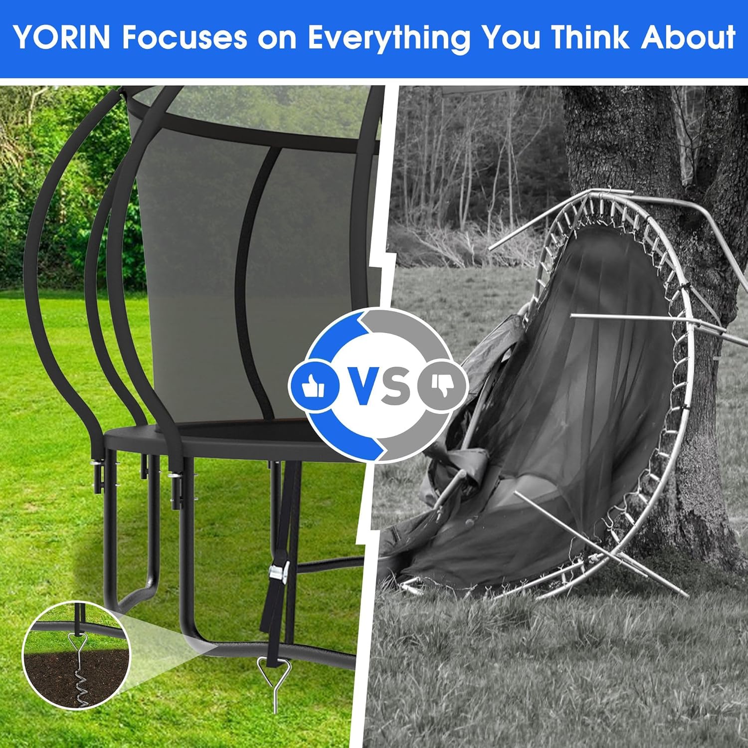 Large Outdoor Trampoline with  – Outdoor Furniture Kids recenzja i cena