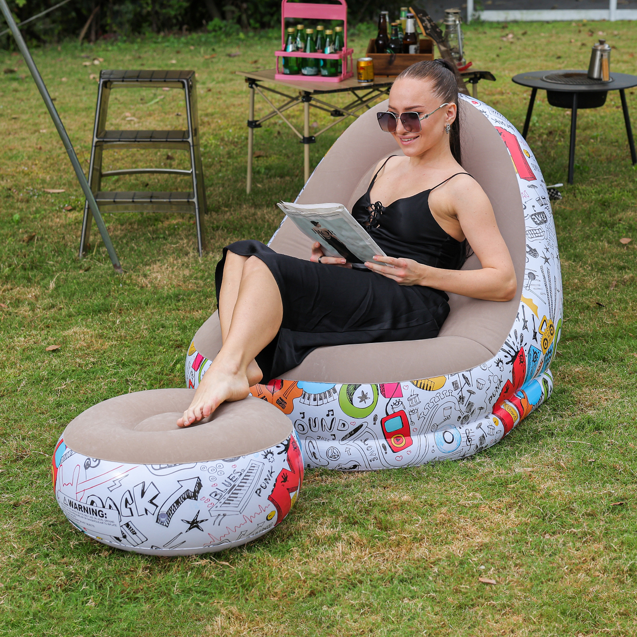1PC Inflatable Lounger Chair w – Outdoor Furniture European recenzja i cena