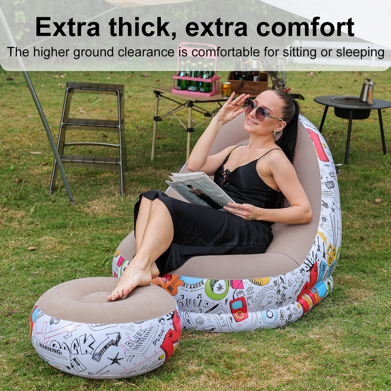 1PC Inflatable Lounger Chair w – Outdoor Furniture European recenzja i cena