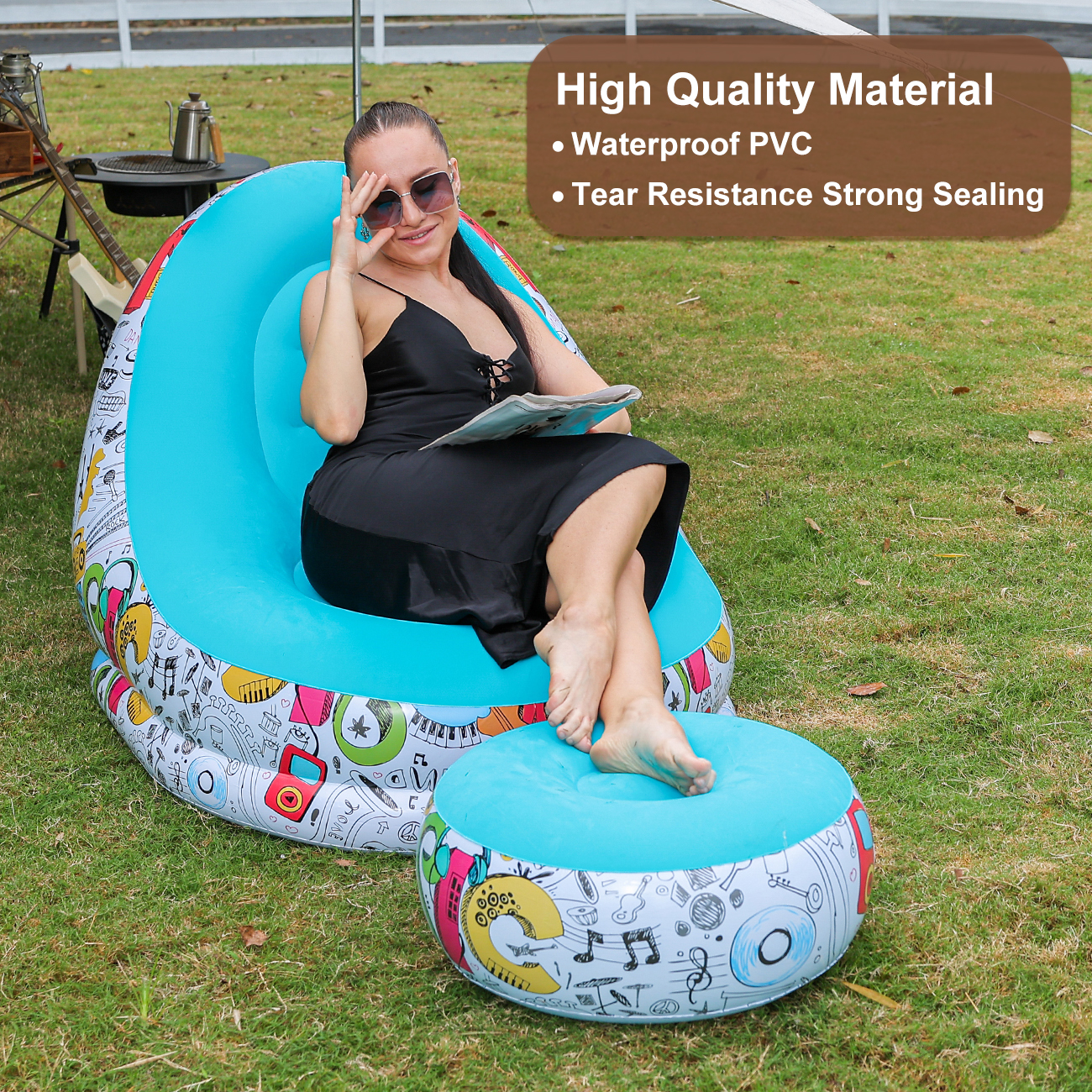 1PC Inflatable Lounger Chair w – Outdoor Furniture European recenzja i cena