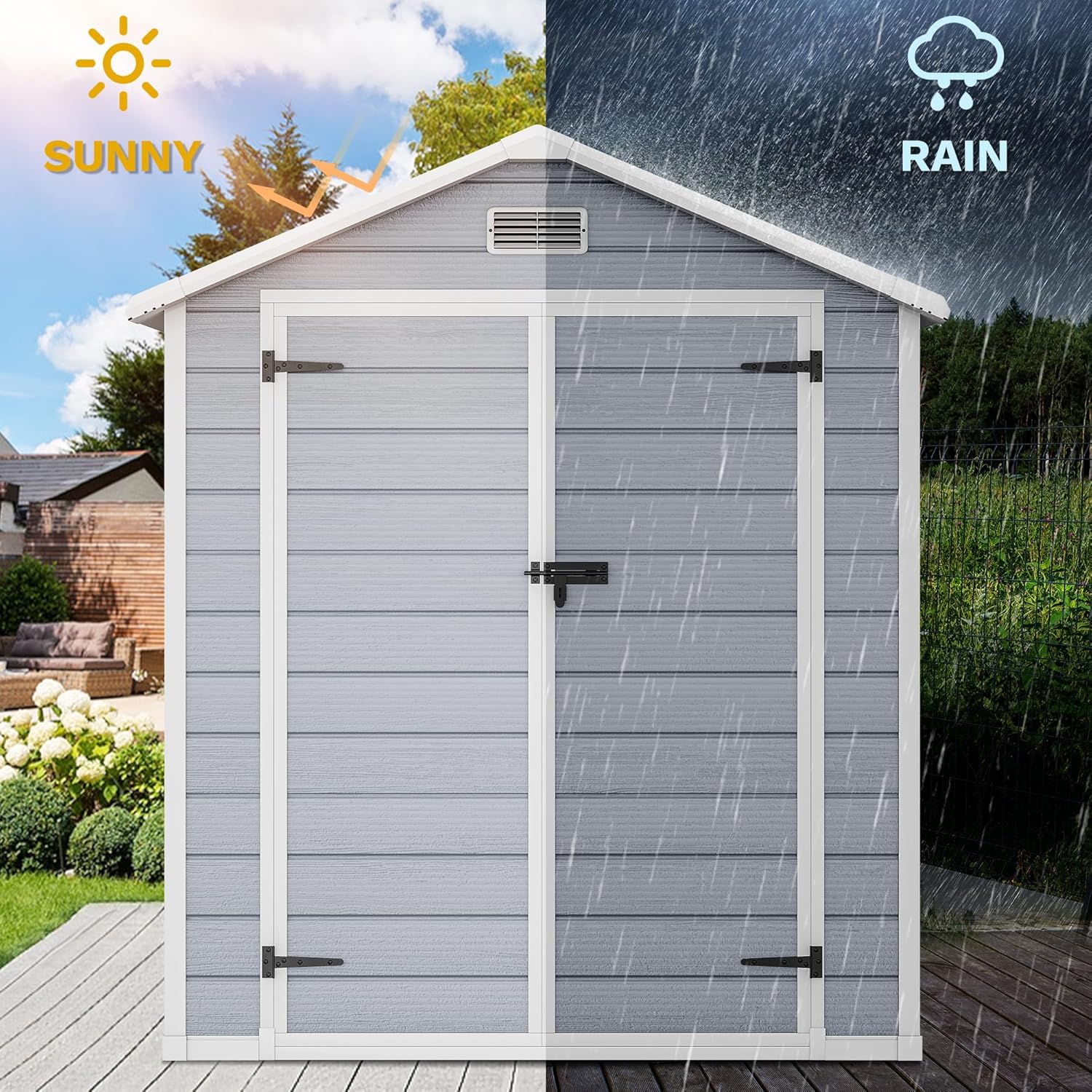 6x4.4 FT Outdoor Resin Storage – Outdoor Furniture Modern recenzja i cena