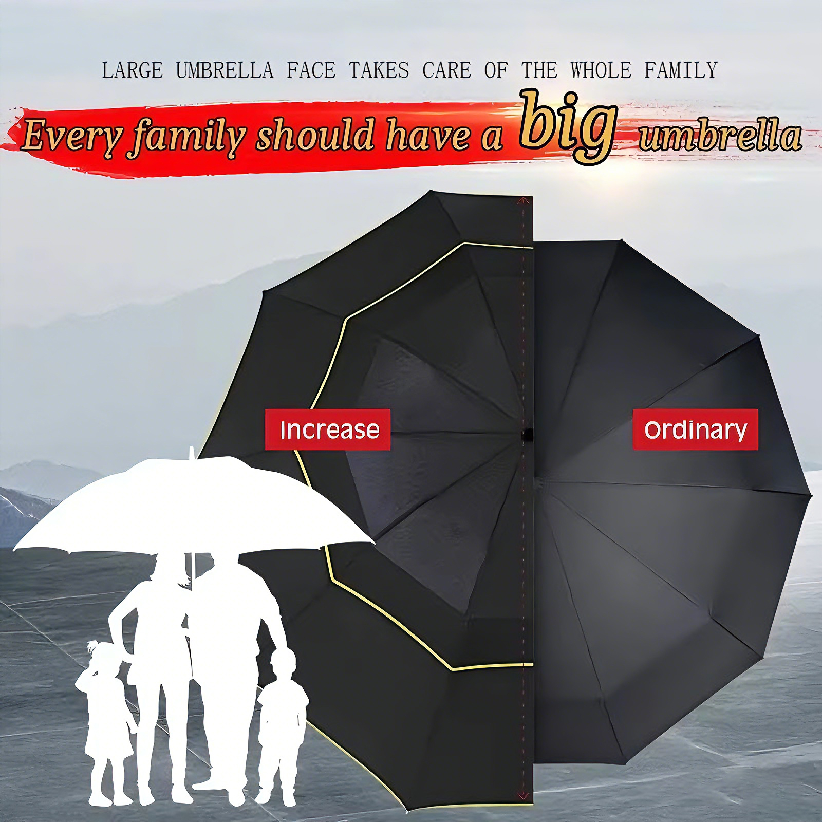Double Strong Wind Resistant U – Parasol Umbrella Large recenzja i cena