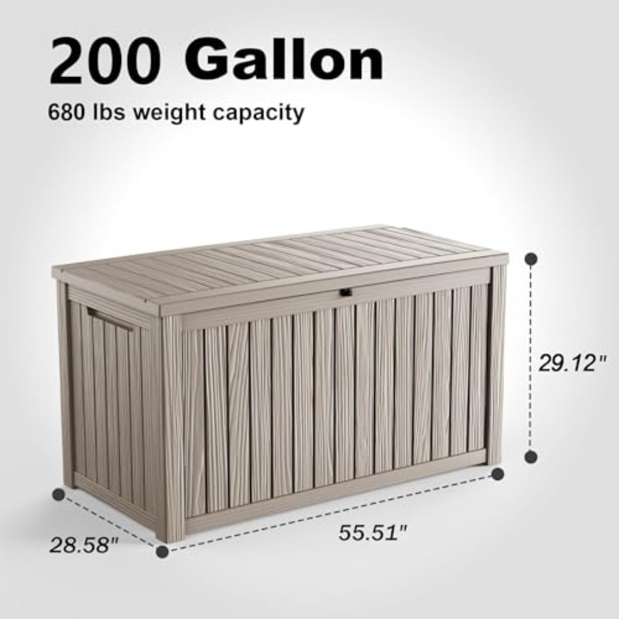 200 Gallon outdoor storage box – Outdoor Furniture Resin recenzja i cena
