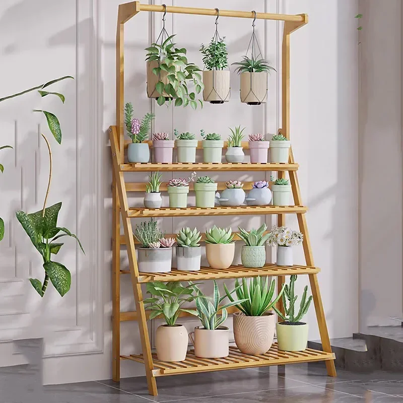 Adjustable Bamboo Plant Shelf  – Outdoor Furniture Luxury recenzja i cena