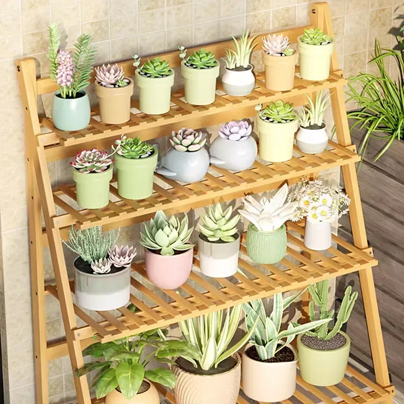Adjustable Bamboo Plant Shelf  – Outdoor Furniture Luxury recenzja i cena