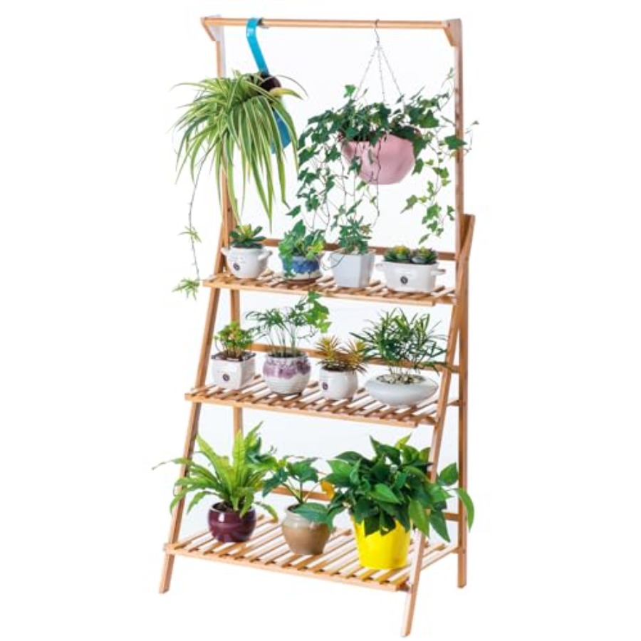 Bamboo 3-Tier Hanging Plant St – Outdoor Furniture Luxury recenzja i cena