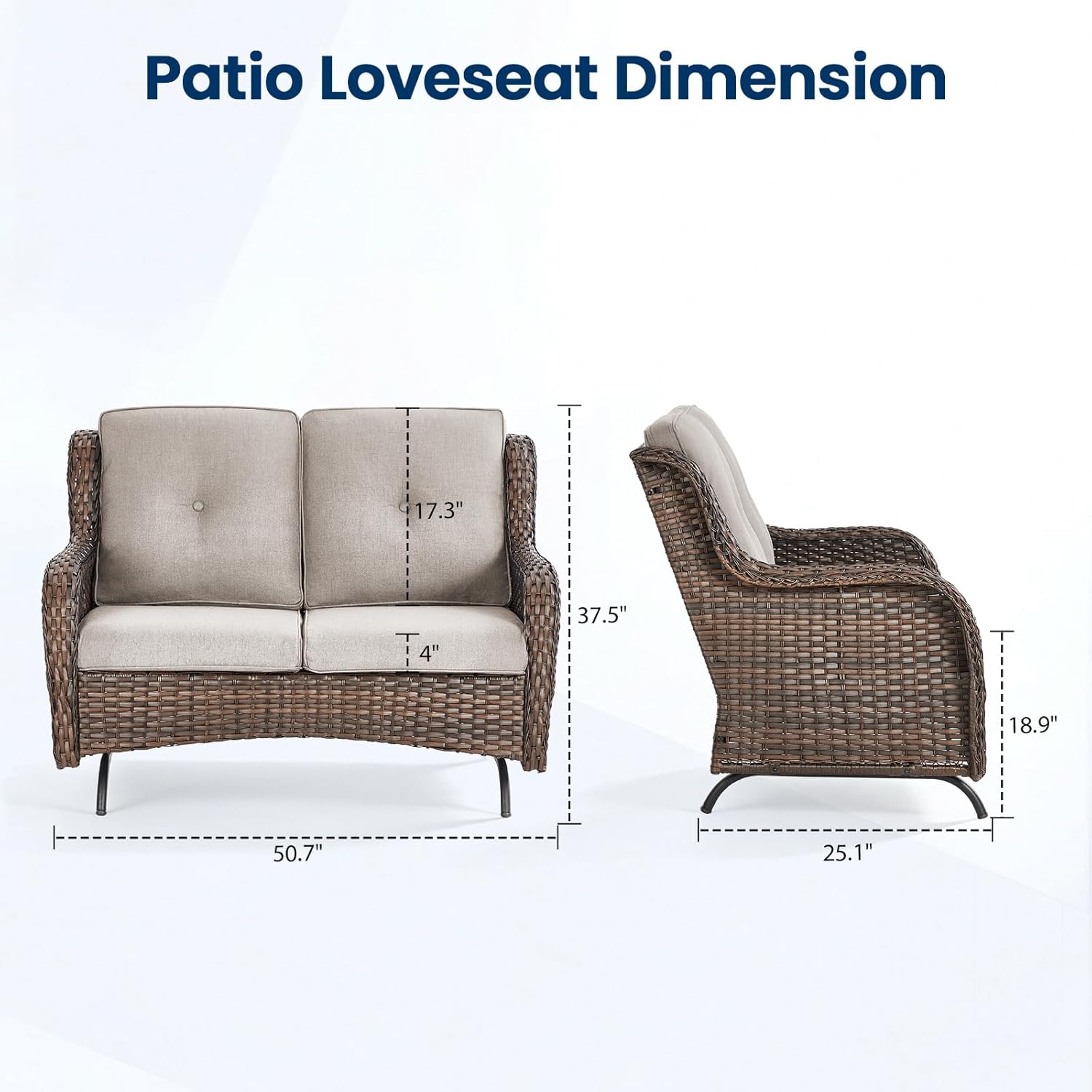 Patio Loveseat Sofa, Outdoor W – Outdoor Furniture Luxury recenzja i cena
