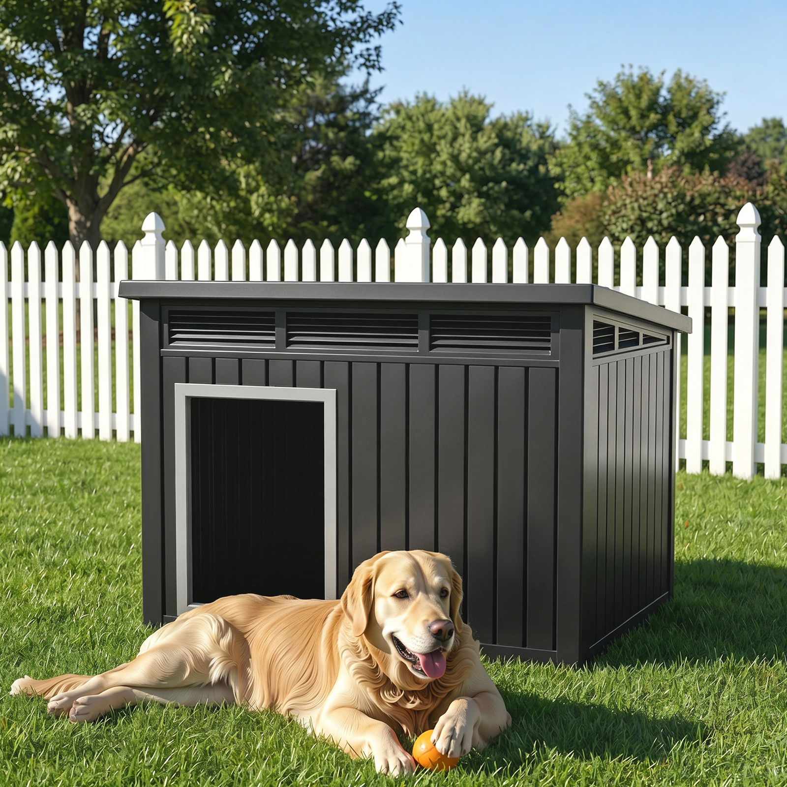 XXXL Slant-Roof Resin Dog Vill – Outdoor Furniture Resin recenzja i cena