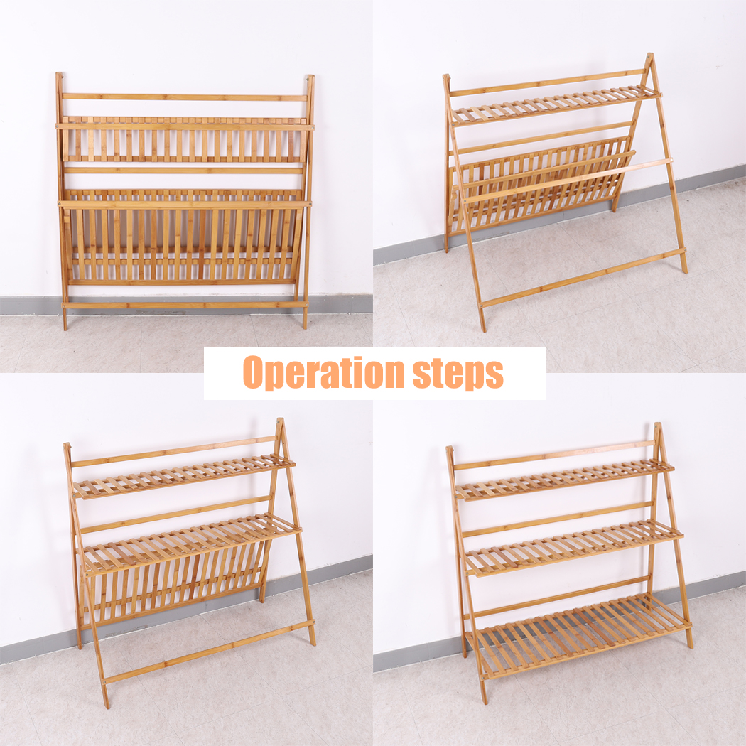 3 TiersBamboo Ladder Plant Sta – Outdoor Furniture Luxury recenzja i cena