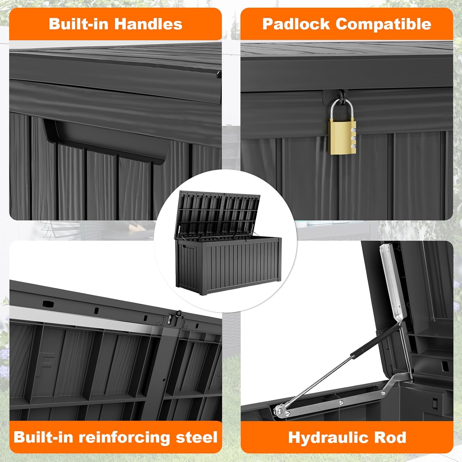 180Gal Lockable Resin Deck Box – Outdoor Furniture Resin recenzja i cena