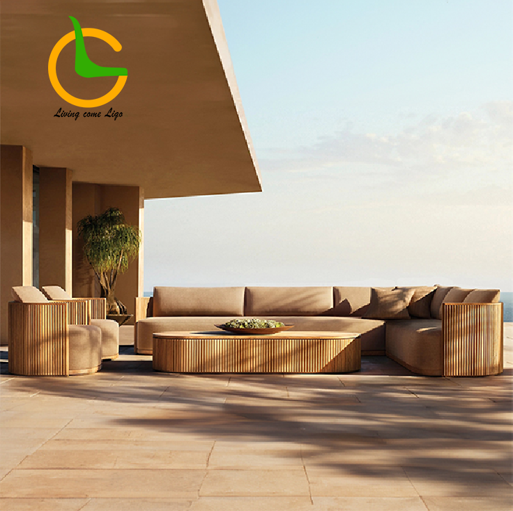 Luxury L-shaped Teak Wood Outd – Outdoor Furniture Luxury recenzja i cena