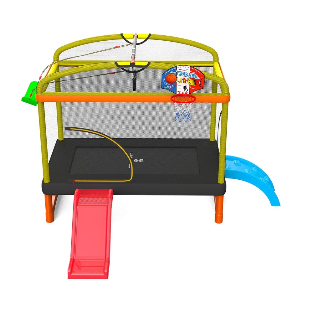 6.5Ft 7-in-1 Rectangle Trampol – Outdoor Furniture Kids recenzja i cena
