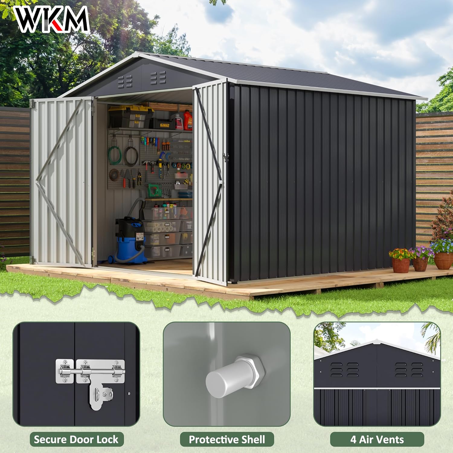 8x8 FT Outdoor Storage Shed, U – Outdoor Furniture European recenzja i cena